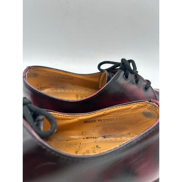 RARE Dr. Marten vintage 3 Oxford shoe eye rub off oxblood MADE IN ENGLAND SZ8 - Picture 12 of 12